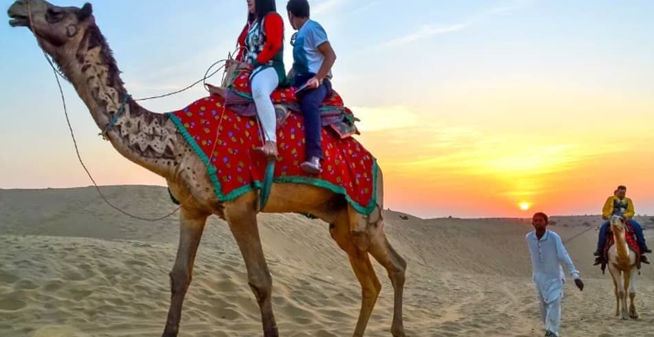 Camel Safari in Sam Sand Dunes