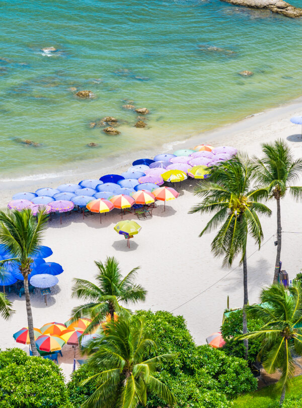 Beautiful landscape and cityscape in hua hin city around sea oce